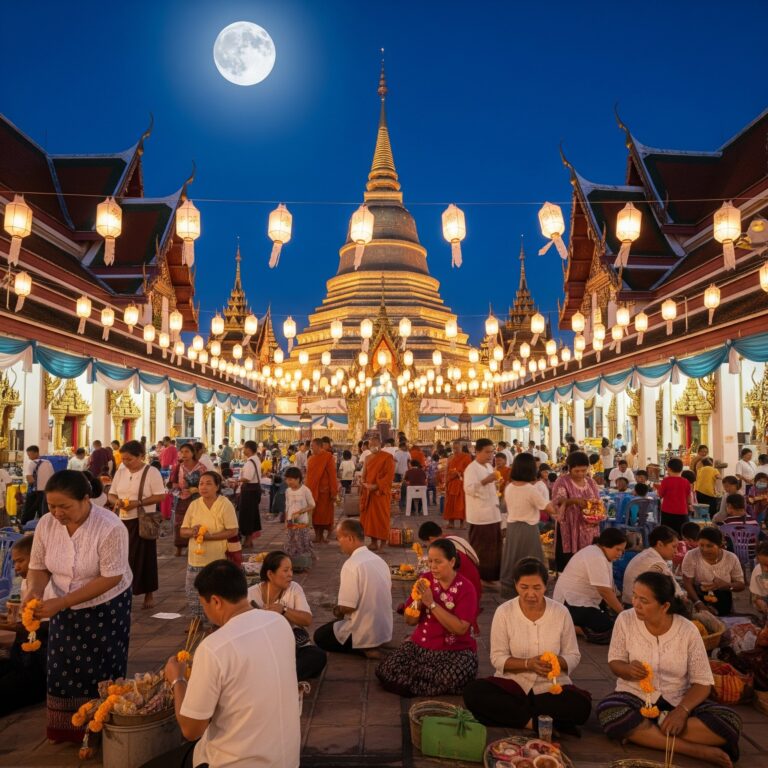 ထိုင်းမှာ ဝါဆိုလပြည့်နေ့ (အဆာလဘူချာနေ့) ဘာတွေလုပ်ကြလဲဘာတွေ သိထားရမလဲ